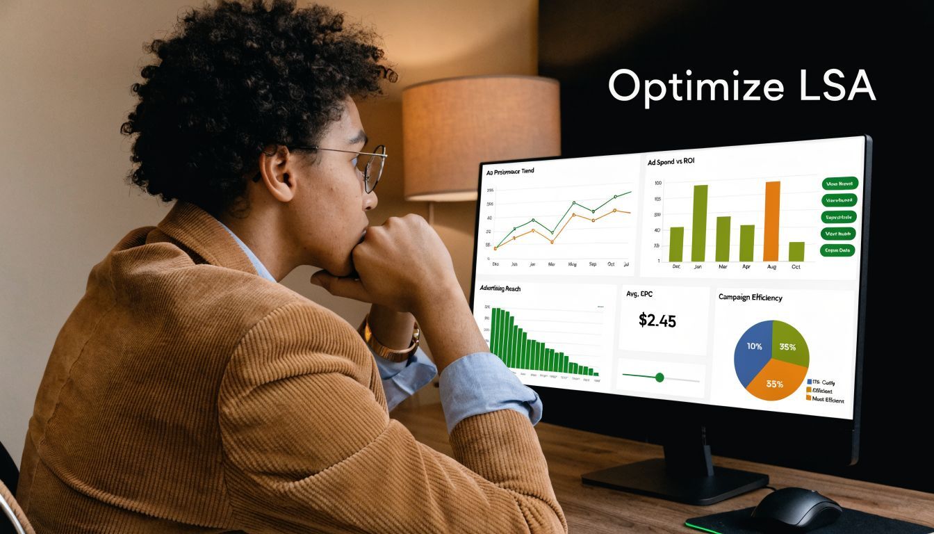 A person sitting at a desk looking at a computer screen showing various business performance data charts.